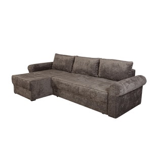 Coltar Extensibil Stanga Venezia, 5 Locuri, Lada Depozitare, Gri, 275 Cm
