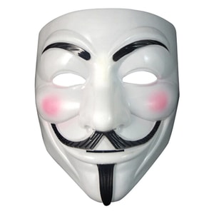 Masca IdeallStore, Anonymous Vendetta, plastic, marime universala, alba