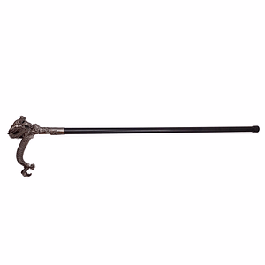 Baston decorativ IdeallStore, Dragon Stance, metalic, sabie interioara, 90.5 cm, negru