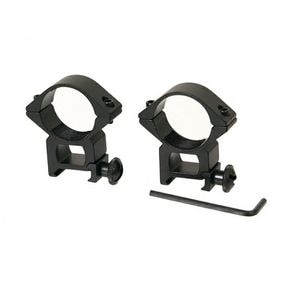 Inele de montura pentru lunete airsoft IdeallStore, 22 mm, metalice, negre