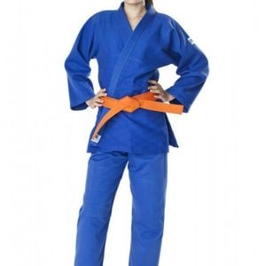 Kimono Judo Judogi Copii/Adolescenti Albastru - Dax Sports AFKB , Marime 120 cm