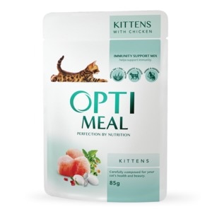 Hrana umeda completa pentru pisici OPTIMEAL Kitten, pui, 12 x 85 g