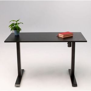 Birou reglaj electric SmartAdjust, cadru negru, inaltime 71-121cm, controler sus/jos, blat negru 140x70 cm