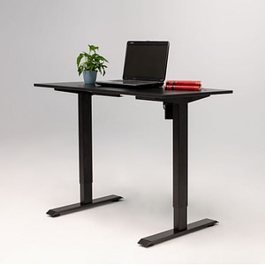 Birou reglaj electric SmartAdjust, cadru negru, inaltime 71-121cm, controler sus/jos, blat negru 160x80 cm