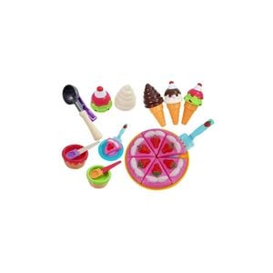 Set Inghetata Si Prajitura De Joaca, Pentru Copii, Multicolor, Leantoys, 5038