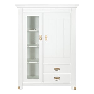 Comoda Saint Tropez, 2 Usi si 2 Sertare, Alb, 107 Cm