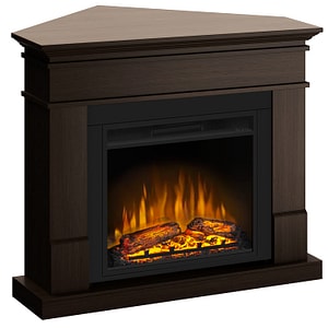 Semineu HOMBEE - Lisabona SLIM LINE colt wenge, flacara 3D de 23 inci, sistem incalzire