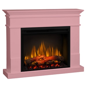 Semineu electric Lisabona Pale Pink cu focar electric 3D Dimplex Optiflame XHD28 si sunet