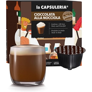 Ciocolata Calda cu Alune, 16 capsule compatibile Dolce Gusto, La Capsuleria