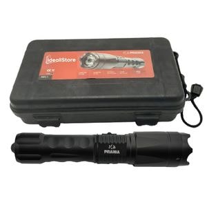 Electrosoc autoaparare IdeallStore Piranha Attack, lanterna, full metal, 3800 KV, negru