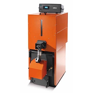 Centrala termica cu peleti Arca Granola Automatica 50R, O cos fum 150 mm, 50 kW