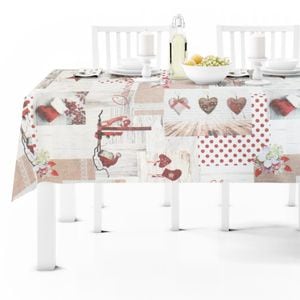 Fata de masa Christmas Joy Gold, poliester, 136 x 220 cm, multicolor
