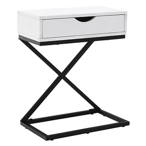 Noptiera DacEnergy, MDF, 50 x 30x 60 cm, alb-negru