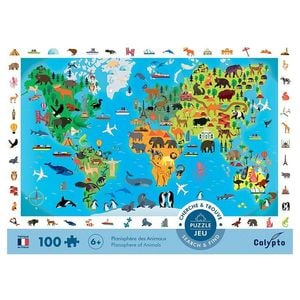 Puzzle Harta Lumii 100 Pcs
