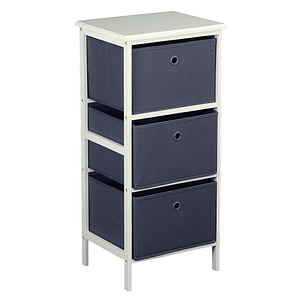 Comoda DACENERGY, 3 sertare, 37 x 30 x 80 cm, gri-alb
