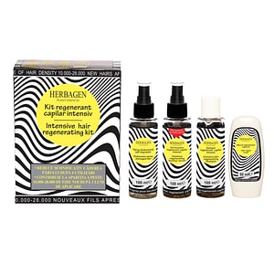 Kit regenerant capilar intensiv HERBAGEN: Sampon, 100ml + Masca de par, 50ml + Ser booster, 100ml + Spray biokeratina, 100ml