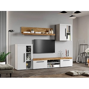 Mobila living Olaf C04, stejar auriu, 240 x 35.2 x 182 cm