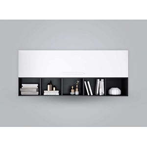 Corp, suspendat alb,ferara, pal Melaminat, 16mm, 154x30.4x69cm