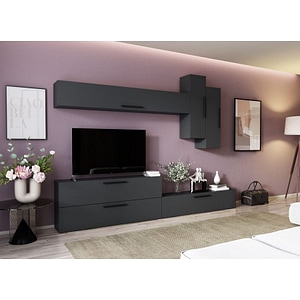 Mobila living Pati 116, gri antracit, 276 x 26.7 x 195 cm