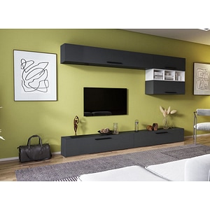 Mobila living Pati 134, gri antracit, 276 x 26.7 x 170 cm