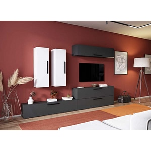 Mobila living Pati 147, gri antracit, 276 x 26.7 x 180 cm