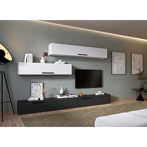 Mobila living Pati 205, gri antracit, 277 x 26.7 x 180 cm