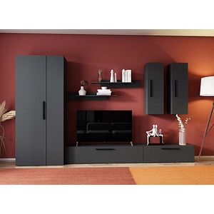 Mobila living Pati 162, antracit, 309.8 x 35 x 185 cm
