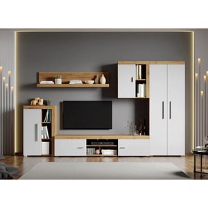 Mobila living Milan, stejar auriu, 307,6 x 35.2 x 182 cm