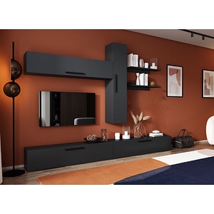 Mobila living Pati 132, antracit, 276 x 26.7 x 190 cm