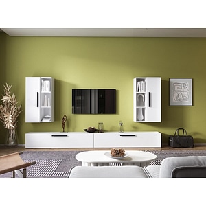 Mobila living Pati 090, stejar alb, 276 x 26.7 x 160 cm