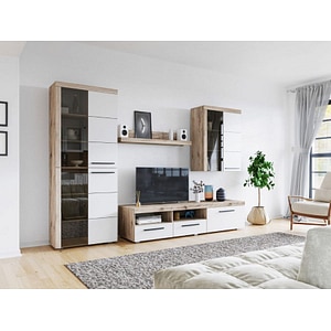 Living Balance Configuratia 6, Pal, Culoare San Remo/Alb, L 277 x A 55.6 x H 199.8 cm