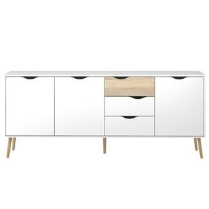 Comoda living DACENERGY, PAL, 195.7 x 39.1 x 81.7 cm, alb