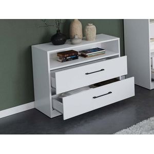 Comoda dormitor Nordis, PAL, 83 x 42.3 x 71.7 cm, alb