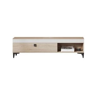 Comoda TV Rafa, PAL, 160 x 33.5 x 31.7 cm, maro-alb