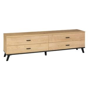 Comoda TV DACENERGY, PAL, 181 x 40 x 50 cm, stejar-negru