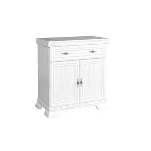 Comoda living KK1, MDF, 88 x 45 x 98 cm, alb antichizat