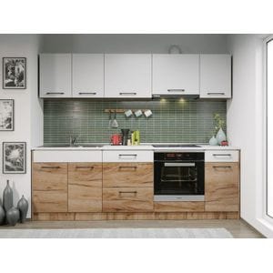 Set Mobila Bucatarie Gastro 240 AlbStejar C02 pal melaminat 16mm
