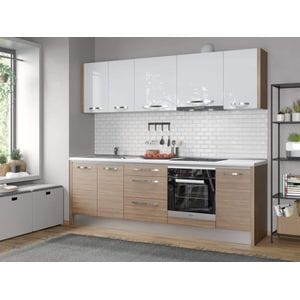 Bucatarie Italia, Urbano/Alb Lucios,  C03, L 248.2 x A 60 x H 210 cm