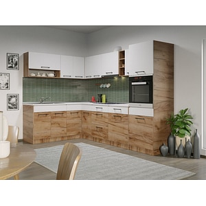 Set mobila Bucatarie, de Colt Gastro, 180/280, CuloareAlb/StejarAuriu, nr C25