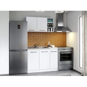 Set Mobila Bucatarie, Mina Pure Alb, C53, L 112 x A 60 x H 200 cm
