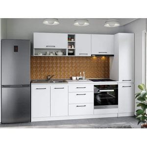 Set Mobila Bucatarie, Mina Pure Alb, C44, L 244.2 x A 60 x H 200 cm