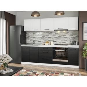 Set Mobila Bucatarie, Mina Yang, Ferrara/Alb, C123 L 244.2 x A 60 x H 200 cm