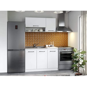 Set Mobila Bucatarie, Mina Pure Alb, C52, L 122 x A 60 x H 200 cm