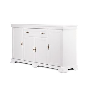 Comoda living KK4, MDF, 168 x 46 x 97 cm, alb antichizat