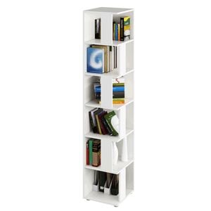Biblioteca DacEnergy, alb, 38 x 38 x 186.2 cm