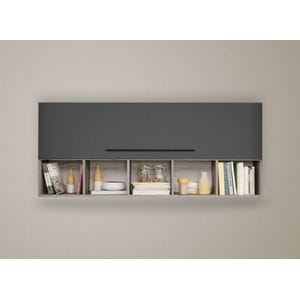 Corp suspendat noce, pal melaminat, 16mm, gri antracit k02, 154x30.4x69cm