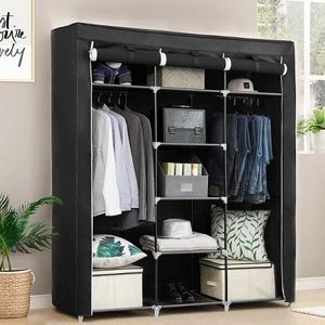 Dulap portabil ARTENOVA, 145 x 45 x 170 cm, negru