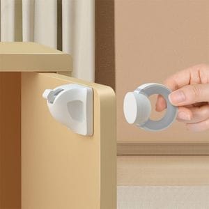 Set sigurante magnetice pentru sertare, Empria, 4 bucati, Alb/Gri