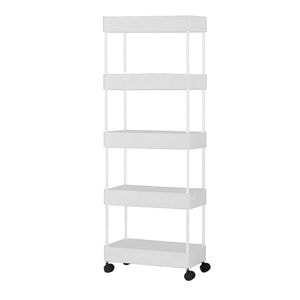 Organizator pe roti cu 5 rafturi, ArteNova, alb