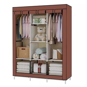 Dulap portabil ARTENOVA, 135 x 45 x 170 cm, maro